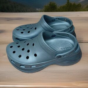 Crocs Crush Classic Platform Clogs Size 10 Black Comfort